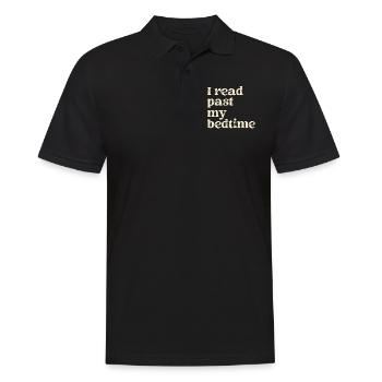 Bibliothèque livre amant lecture rat de bibliothèque - Polo Homme - noir - Devant - Kai (181cm)