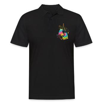 Eiskunstläufer Schlittschuhlaufen Eiskunstlauf - Männer Poloshirt - Schwarz - Vorne - Kai (181cm)