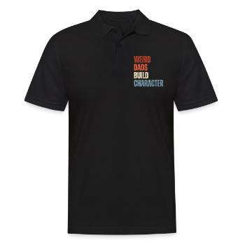 Seltsame Väter Bilden Charakter Lustig Vater - Männer Poloshirt - Schwarz - Vorne - Kai (181cm)