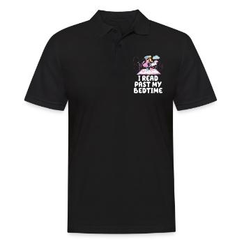 Ich Lese Nach Der Schlafenszeit Einhorn - Männer Poloshirt - Schwarz - Vorne - Kai (181cm)