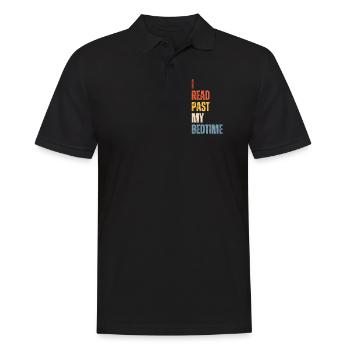 Library Book Lover Reading Bookworm - Men's Polo Shirt - black - Front - Kai (181cm)