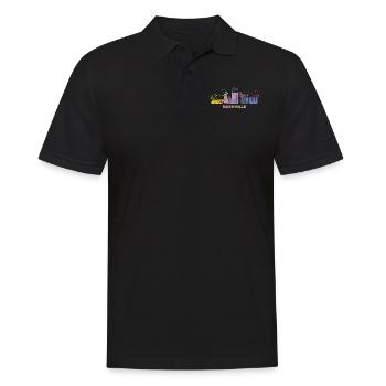 Nashvillian Skyline Nashville - Männer Poloshirt - Schwarz - Vorne - Kai (181cm)