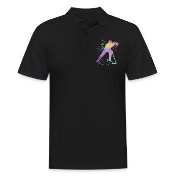 Eishockeyspieler Jungen Eishockey - Männer Poloshirt - Schwarz - Vorne - Kai (181cm)