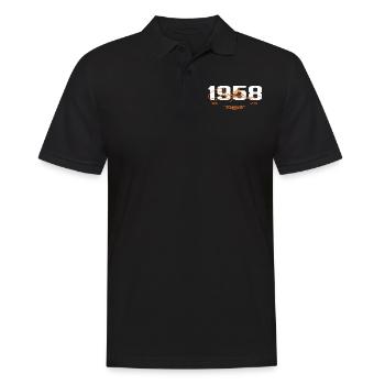1958 Vintage Retro 1958 Geburtstagsgeschenk 1958 - Männer Poloshirt - Schwarz - Vorne - Kai (181cm)