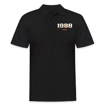 1988 Vintage Rétro 1988 Cadeau D'anniversaire 1988 - Polo Homme - noir - Devant - Kai (181cm)