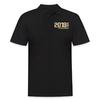 Vintage Anniversary 2018 Birthday Party 2018 - Men's Polo Shirt - black - Front - Kai (181cm)