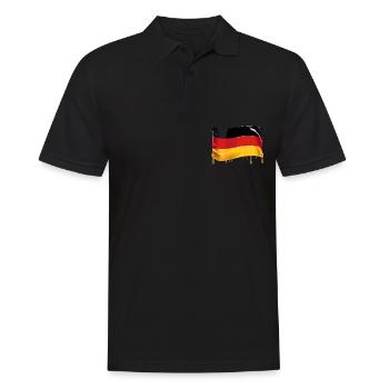 GERMAN FLAG FLAG GERMANY - Men's Polo Shirt - black - Front - Kai (181cm)