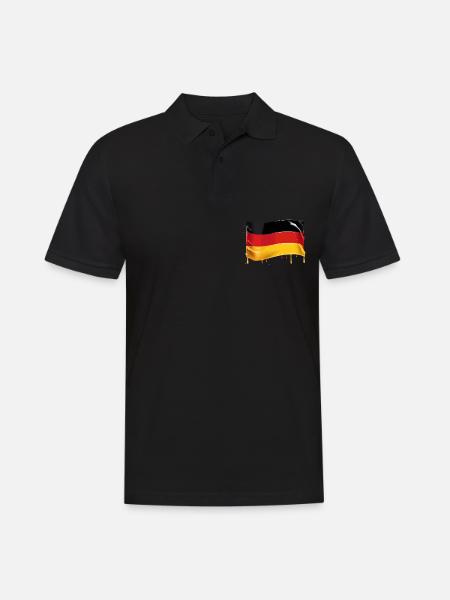 GERMAN FLAG FLAG GERMANY - Men's Polo Shirt - black