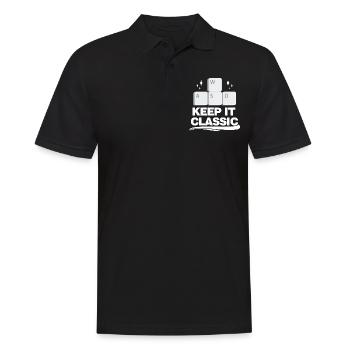 Retro Zocker Sprüche Gaming Geschenk - Männer Poloshirt - Schwarz - Vorne - Kai (181cm)