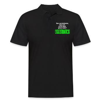 Das verrückteste, dass ich je für Geld getan habe? - Männer Poloshirt - Schwarz - Vorne - Kai (181cm)
