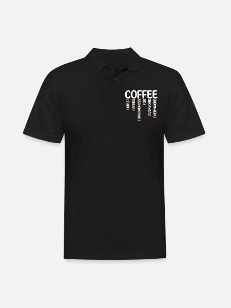 Humor Kaffee Christliche Reisen - Männer Poloshirt - Schwarz