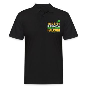 Falconry Saying - Men's Polo Shirt - black - Front - Kai (181cm)