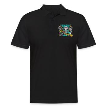 Drag Car Racing für wahre Motorsportfans - Männer Poloshirt - Schwarz - Vorne - Kai (181cm)