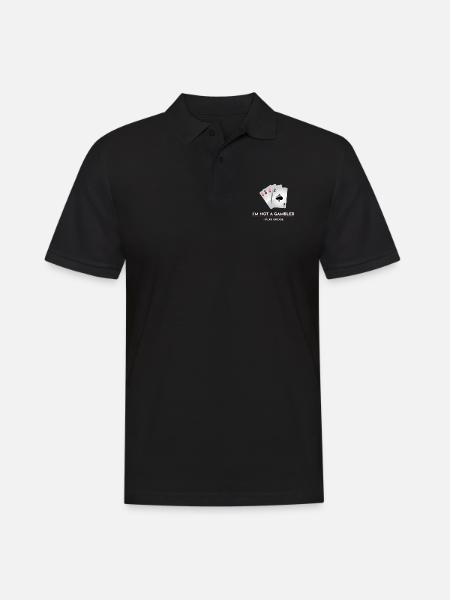Gry karciane Casino Bridge Player Gift - Koszulka polo męska - czarny