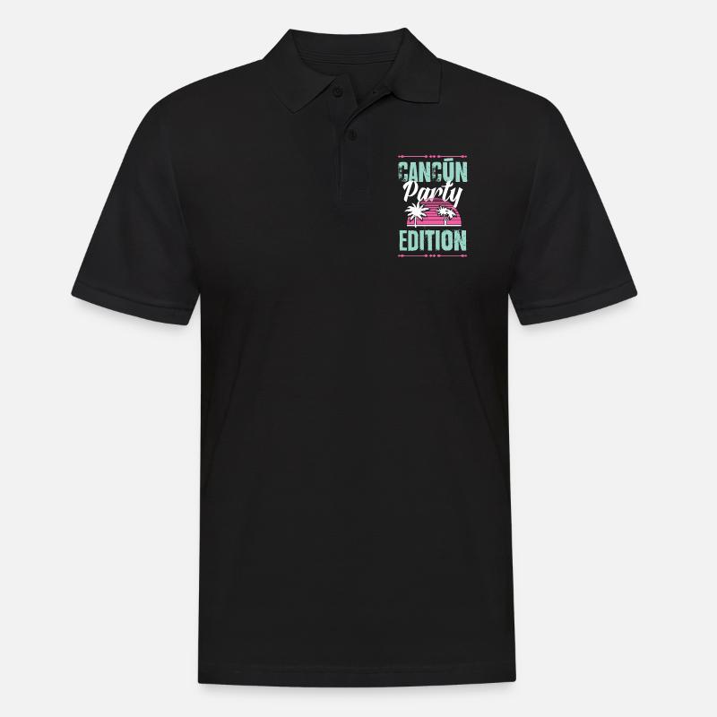 Cancun Party Edition - Männer Poloshirt - Schwarz