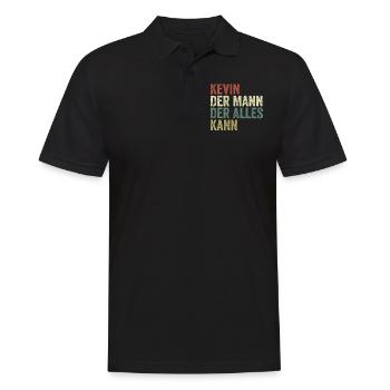 Kevin Der Mann Der Alles Kann Vorname Kevin - Männer Poloshirt - Schwarz - Vorne - Kai (181cm)