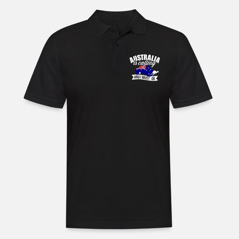 Australien - Männer Poloshirt - Schwarz