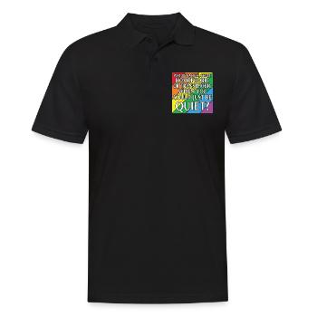 LBGT Flag Gay Pride Human pourrait juste être tranquille - Polo Homme - noir - Devant - Kai (181cm)