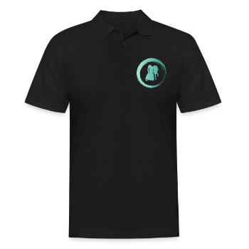 Sporty Hobby Leidenschaft Rodeln - Männer Poloshirt - Schwarz - Vorne - Kai (181cm)