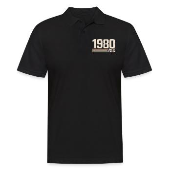 1980 Millésime 1980 Anniversaire 1980 Rétro 1980 - Polo Homme - noir - Devant - Kai (181cm)