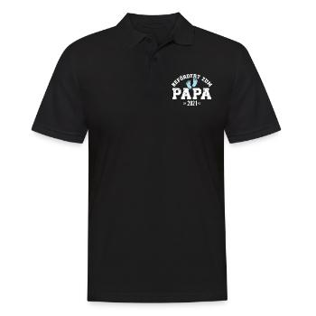 Papa 2021 - Männer Poloshirt - Schwarz - Vorne - Kai (181cm)