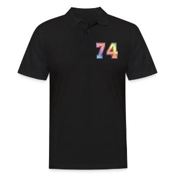 74 Numéro coloré - Polo Homme - noir - Devant - Kai (181cm)