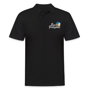 Beachvolleyball - Männer Poloshirt - Schwarz - Vorne - Kai (181cm)