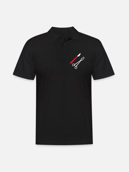 Cadeau de scalpel pour médecins, médecins, chirurgien - Polo Homme - noir