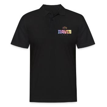 David - Männer Poloshirt - Schwarz - Vorne - Kai (181cm)