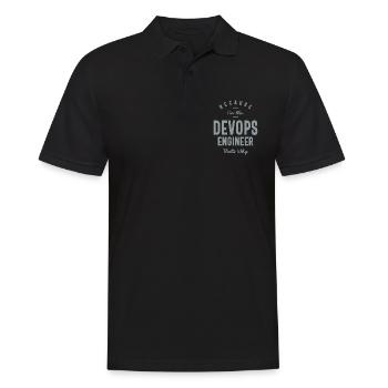 Devops Engineer Funny Job Occupation - Men's Polo Shirt - black - Front - Kai (181cm)