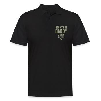 Soon to be Daddy Again Est. 2023 - Father's Day - Men's Polo Shirt - black - Front - Kai (181cm)