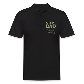 Step Dad - The Best Kind of Dad - Father's Day - Men's Polo Shirt - black - Front - Kai (181cm)