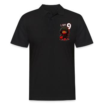 Children birthday 9 years - basketball and ninjas - Männer Poloshirt - Schwarz - Vorne - Kai (181cm)
