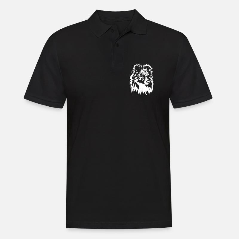 Sheltie Head « Black Edition » - Polo Homme - noir
