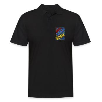 Adam t-shirt word cloud t-shirt gift idea - Men's Polo Shirt - black - Front - Kai (181cm)