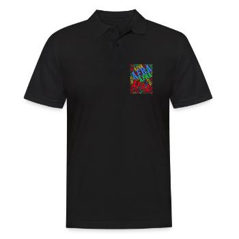 t-shirt Afra word cloud t-shirt gift idea t-shirt - Men's Polo Shirt - black - Front - Kai (181cm)