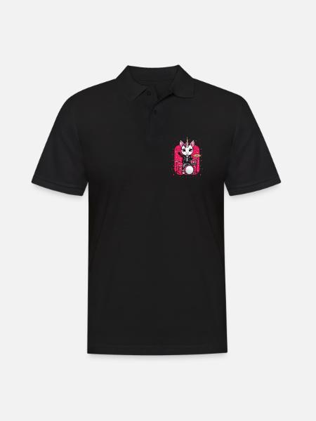 Punk Rock Einhorn - Männer Poloshirt - Schwarz