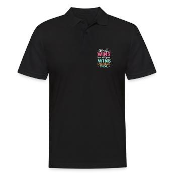 LES PETITES VICTOIRES RESTENT VOS VICTOIRES, CÉLÉBREZ-LES - Polo Homme - noir - Devant - Kai (181cm)