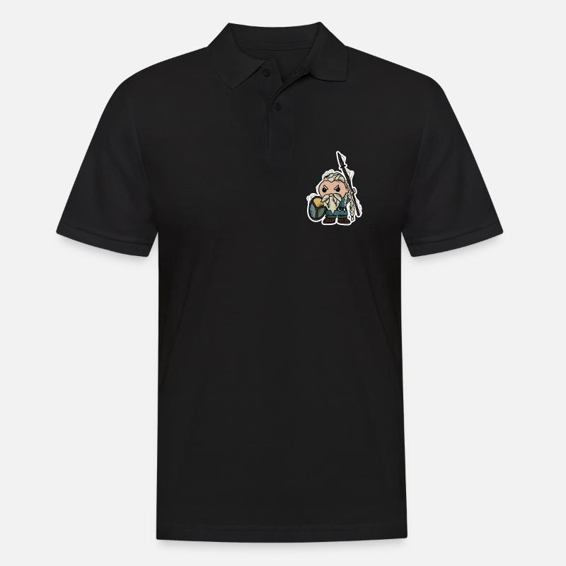 Wikinger | Krieger | Zwerg - Männer Poloshirt - Schwarz
