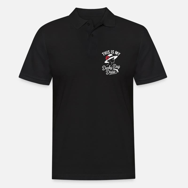 Derby Day Elegantes Hutdesign - Männer Poloshirt - Schwarz