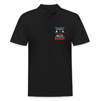 Shorin-Ryu Karate Zanshin Design - Männer Poloshirt - Schwarz - Vorne - Kai (181cm)