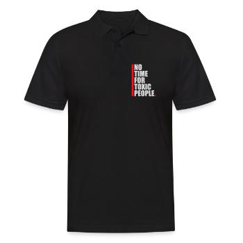 No Time Toxic People Boundaries Self Care Saying - Men's Polo Shirt - black - Front - Kai (181cm)