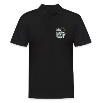 Mein Kostüm Wäsche Karneval Fasching lustiger Kost - Männer Poloshirt - Schwarz - Vorne - Kai (181cm)