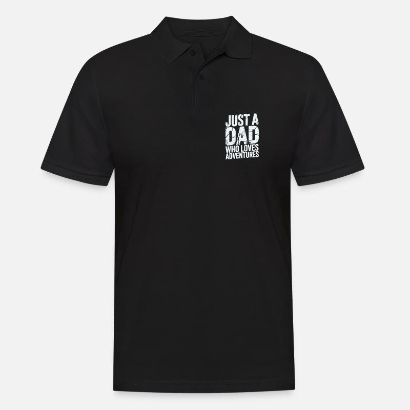 Vater der Abenteuer - Männer Poloshirt - Schwarz