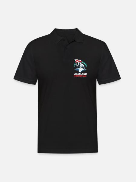 Grönland Bär Flagge Nicht Zu Verkaufen  - Männer Poloshirt - Schwarz