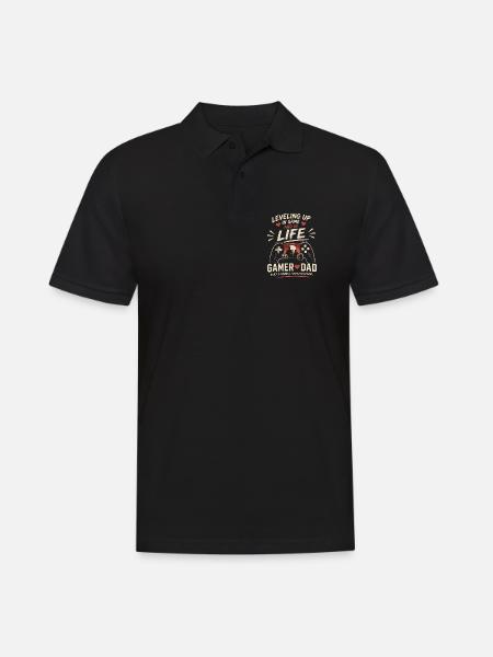 Gamer Dad: Level Up i spil og liv - Herre poloshirt - sort