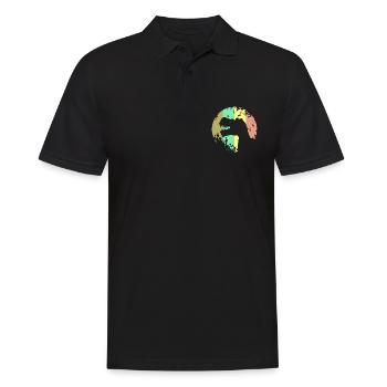 Dinosaure T-Rex Design - Polo Homme - noir - Devant - Kai (181cm)