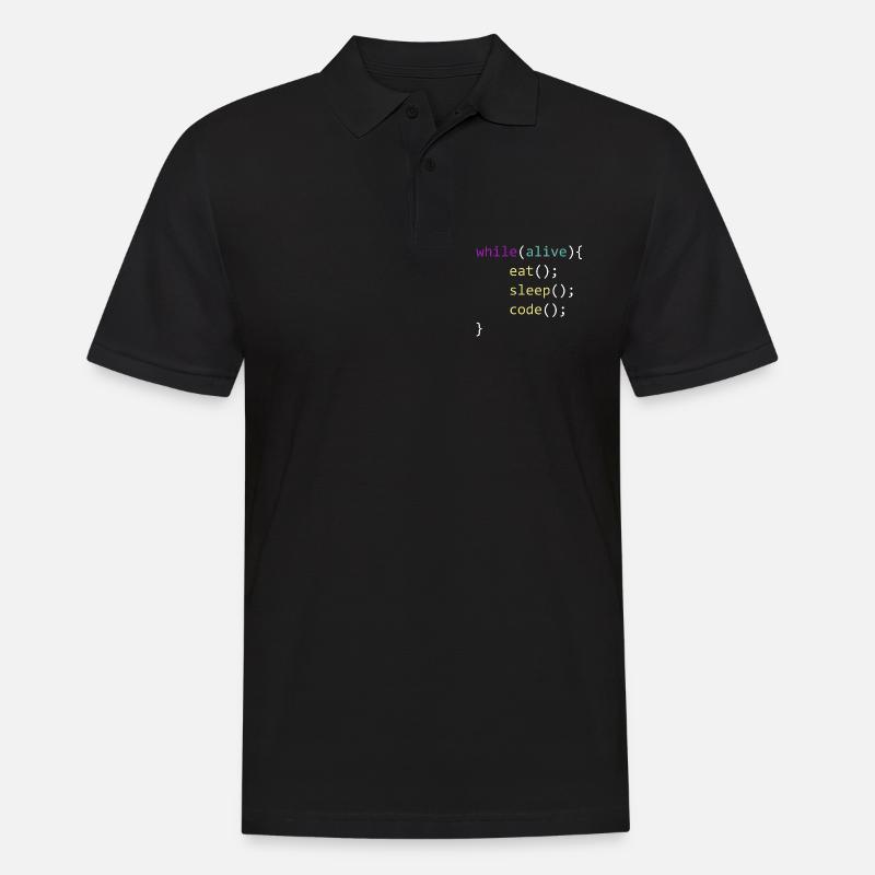 Eat Sleep Code Repeat - Men's Polo Shirt - black