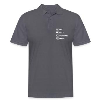 Wakeboard Saying Wakeboarder Wakeboarding - Men's Polo Shirt - charcoal grey - Front - Nico (186cm)