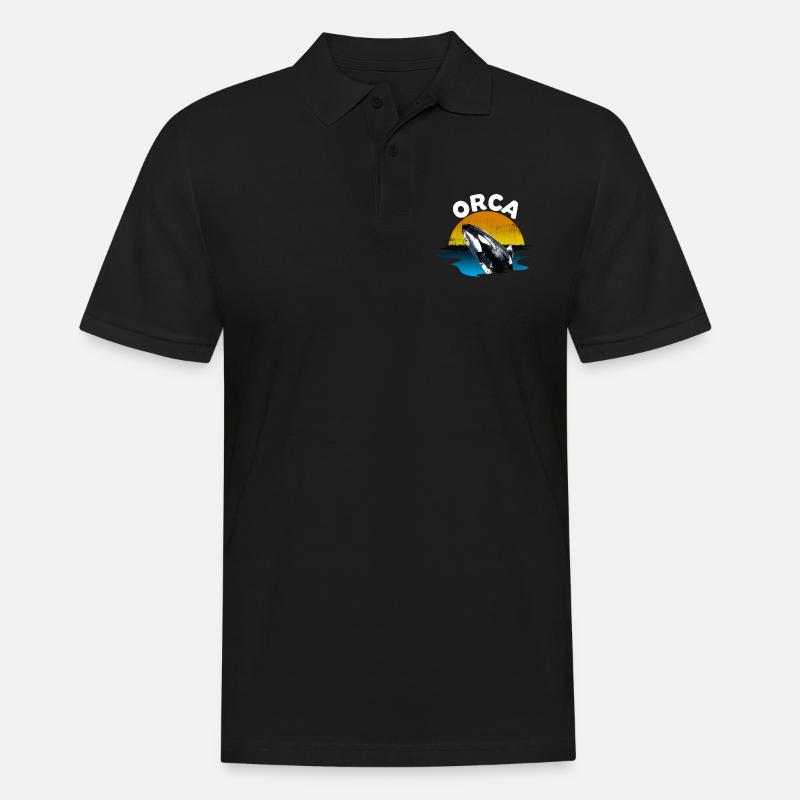 Orca - Männer Poloshirt - Schwarz